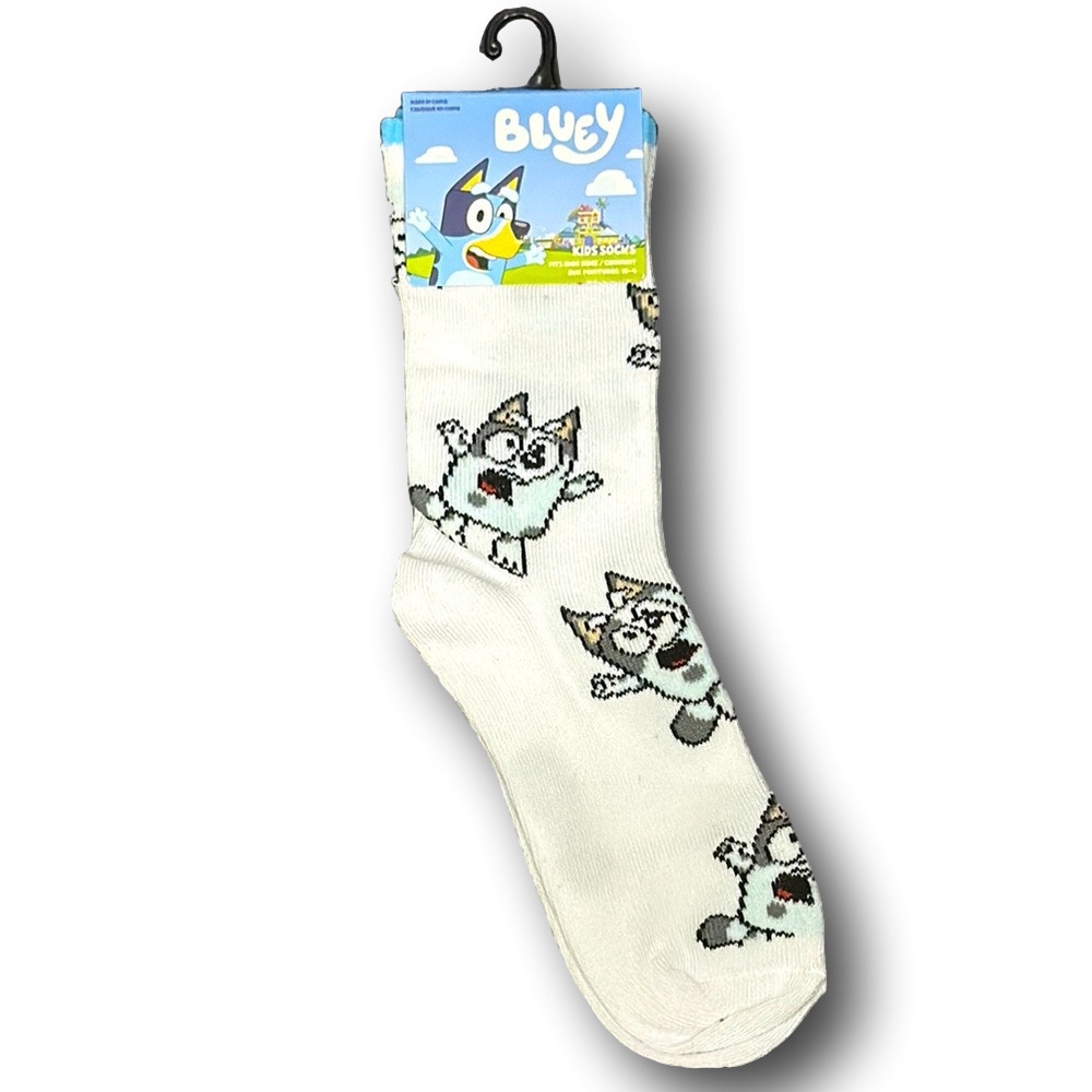 Kids Bluey Funny Novelty Crew Socks - NWT